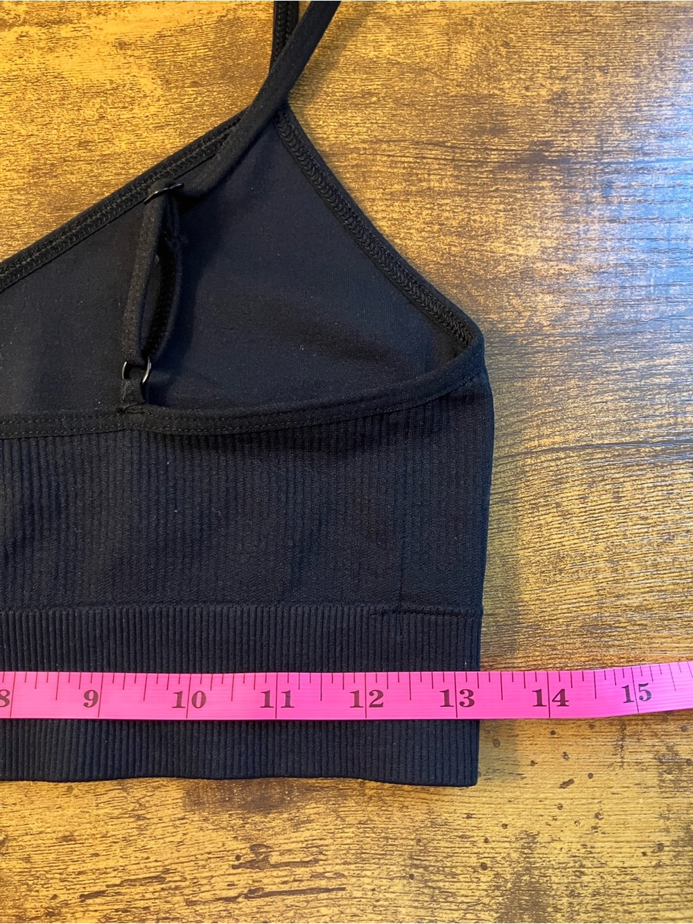 Old Navy Black Ribbed Bralette wireless Sports Bra Large - Picture 7 of 10